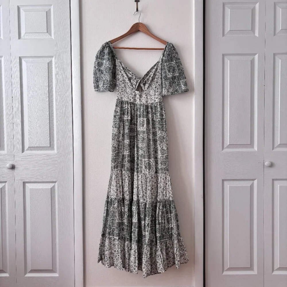 Abercrombie & Fitch Twist Front Tiered Maxi Dress